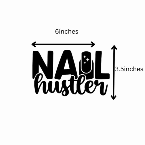 Nail Hustler.-Vinyl Decals-Cool Sticker-Funny Sticker-Lap… - Picture 2 of 4